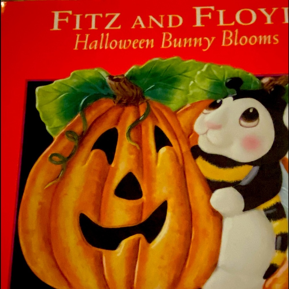 Halloween Bunny Blooms Plate